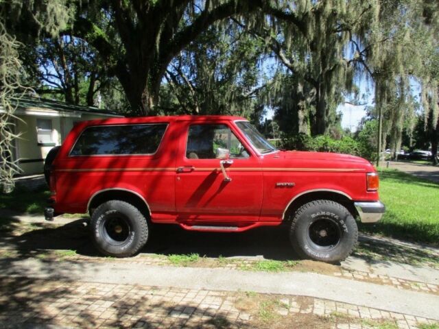 1988 Red Ford Bronco SUV