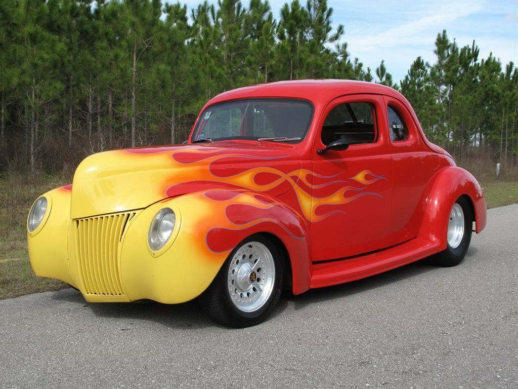1939 Red Ford Coupe Custom