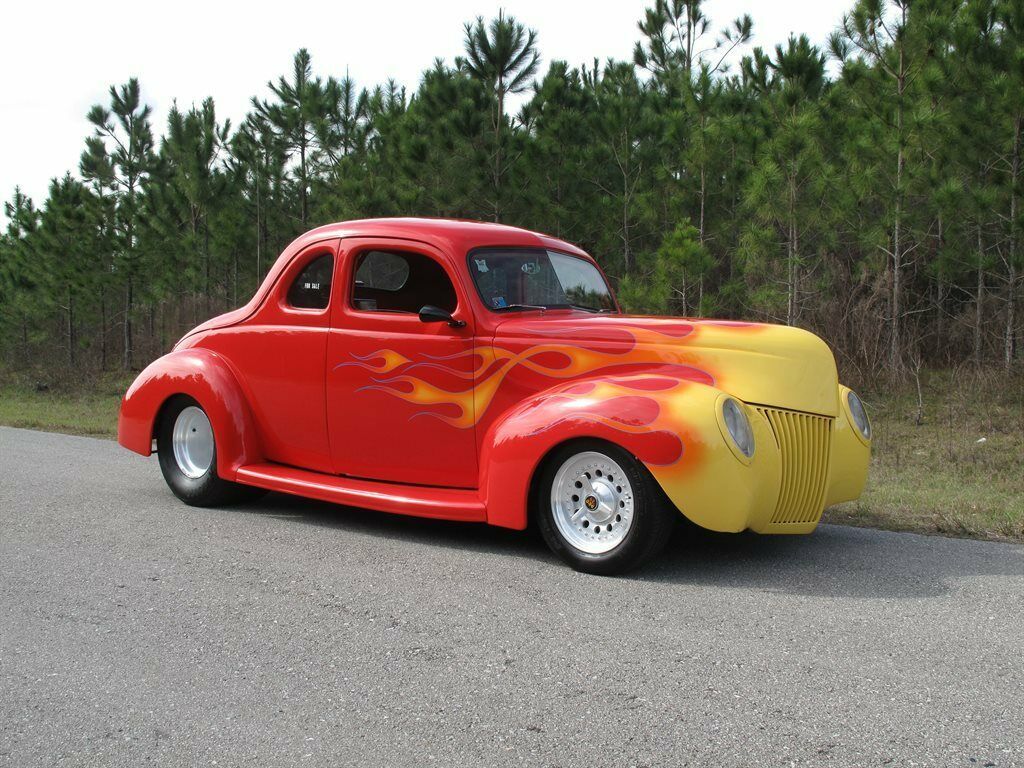 1939 Red Ford Coupe Custom