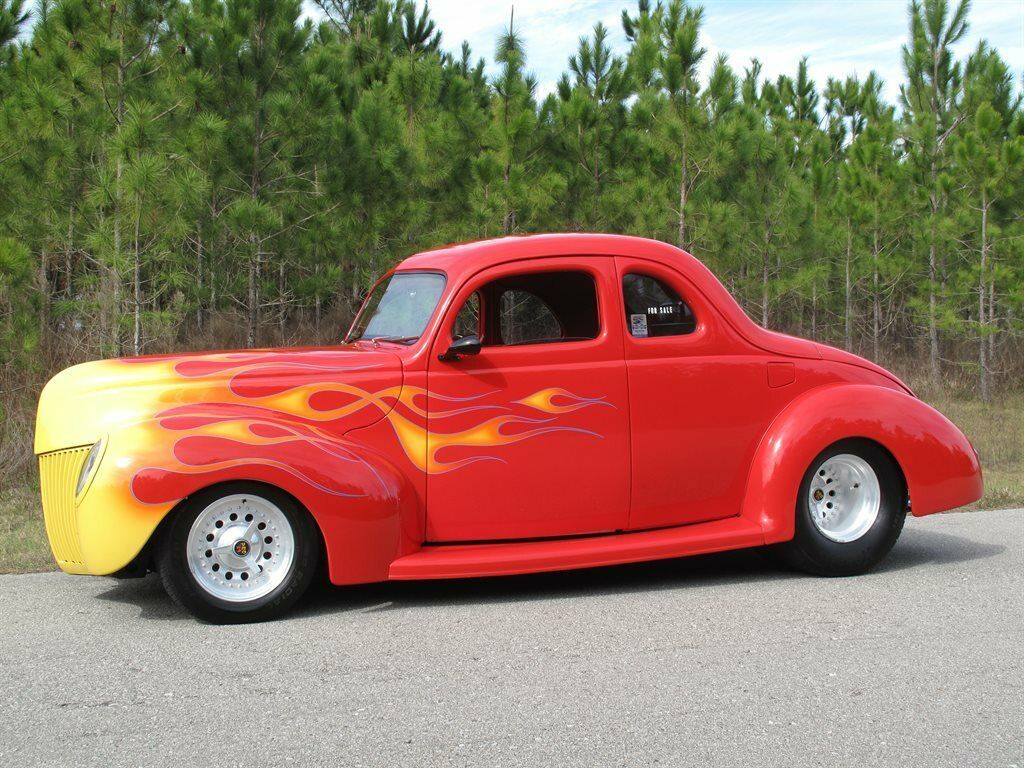 1939 Red Ford Coupe Custom