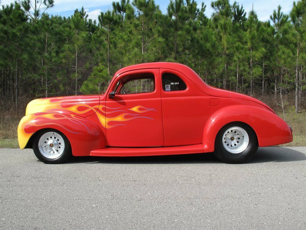 1939 Red Ford Coupe Custom