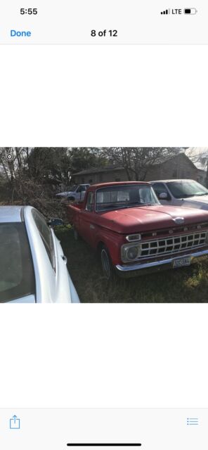 1965 Red Ford F-100