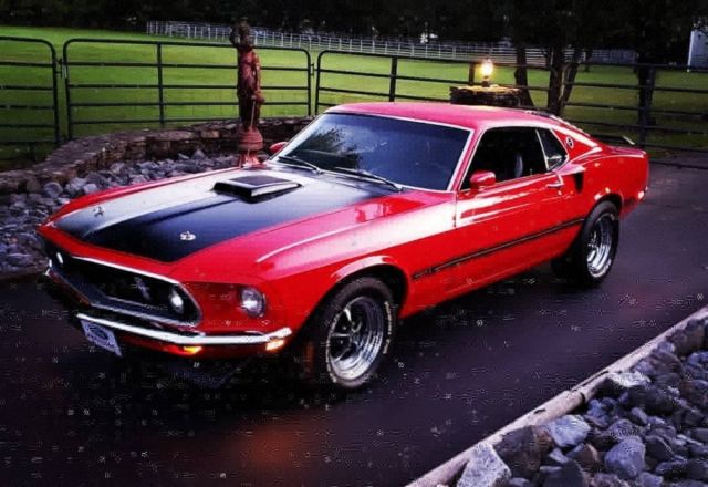 1969 Red Ford Mustang Coupe