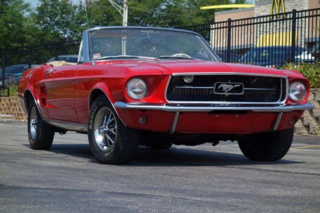 1967 Red Ford Mustang Convertible