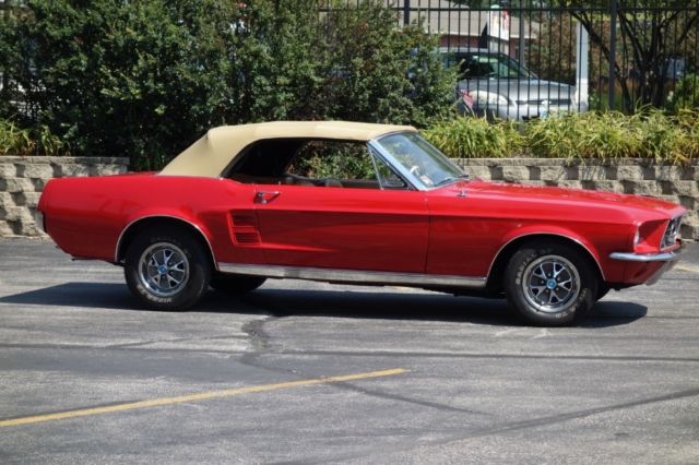 1967 Red Ford Mustang Convertible