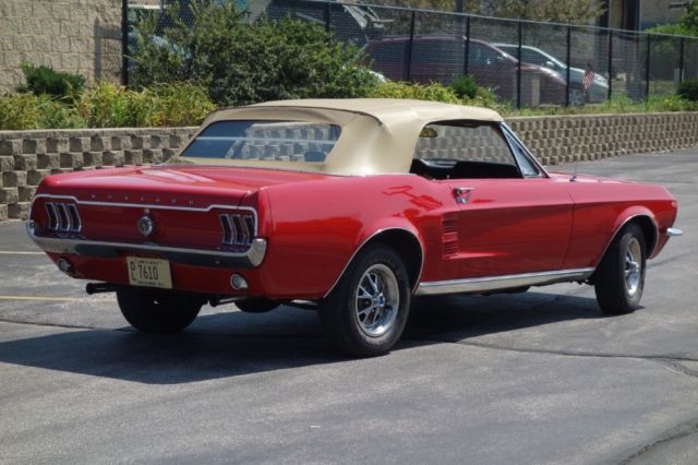 1967 Red Ford Mustang Convertible