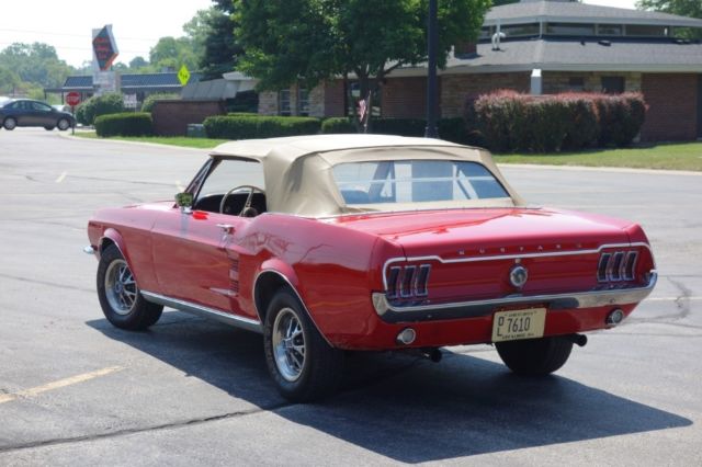 1967 Red Ford Mustang Convertible