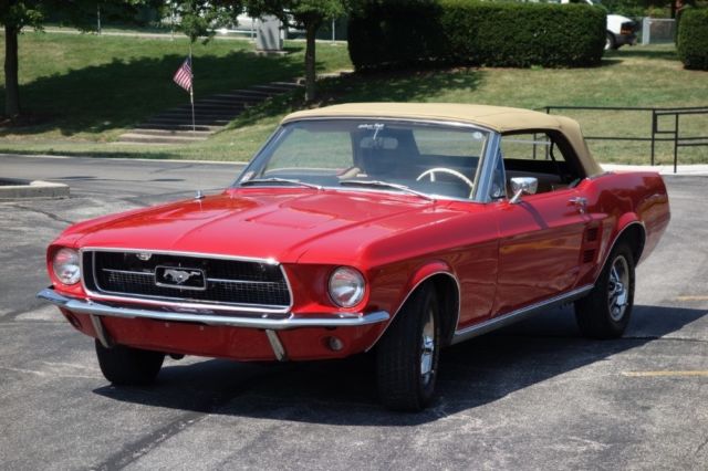 1967 Red Ford Mustang Convertible