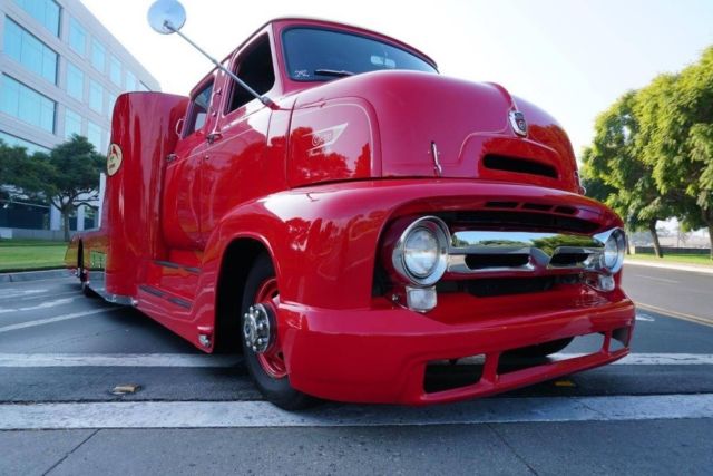 1953 Red Ford Pickup --