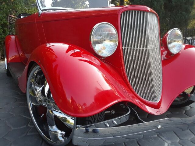 1934 Red Ford Cabriolet