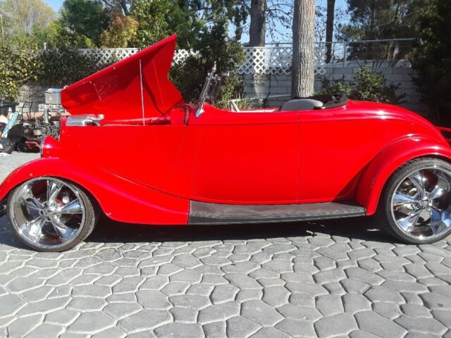 1934 Red Ford Cabriolet