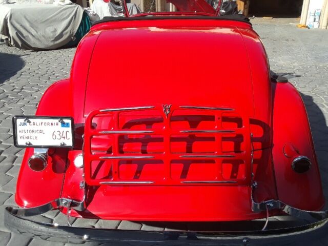 1934 Red Ford Cabriolet