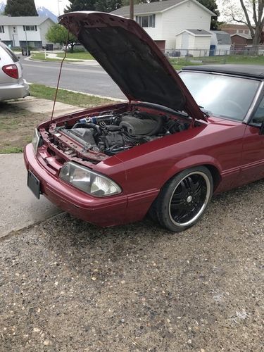 1991 Red Ford Mustang