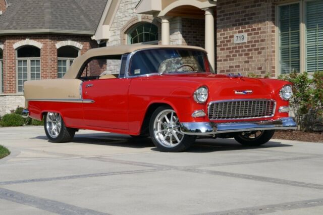 1955 Red Chevrolet Bel Air/150/210 Convertible