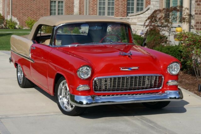 1955 Red Chevrolet Bel Air/150/210 Convertible