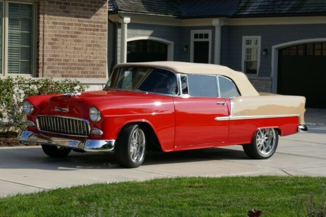 1955 Red Chevrolet Bel Air/150/210 Convertible