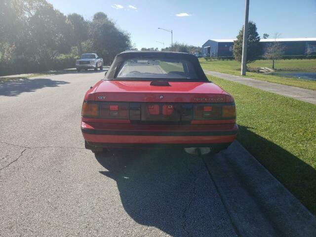 1987 Red Toyota Celica 2d Convertible