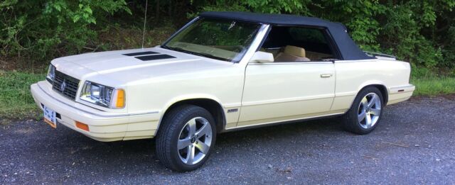 1986 Yellow Dodge 600 Convertible