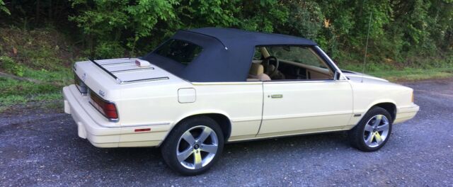 1986 Yellow Dodge 600 Convertible