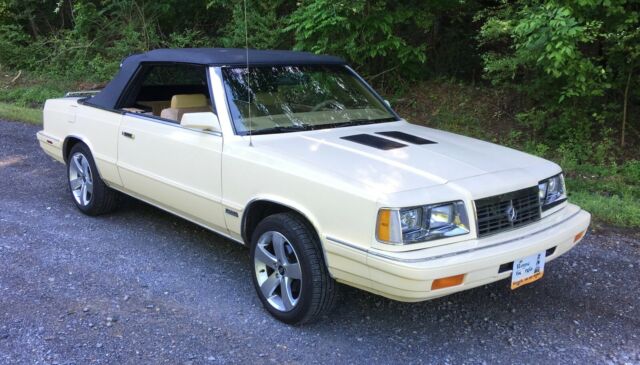 1986 Yellow Dodge 600 Convertible