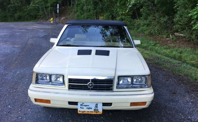 1986 Yellow Dodge 600 Convertible