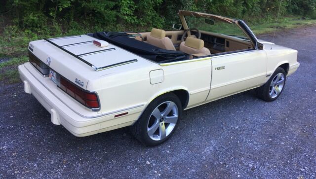 1986 Yellow Dodge 600 Convertible