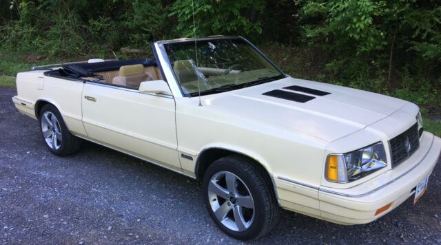 1986 Yellow Dodge 600 Convertible