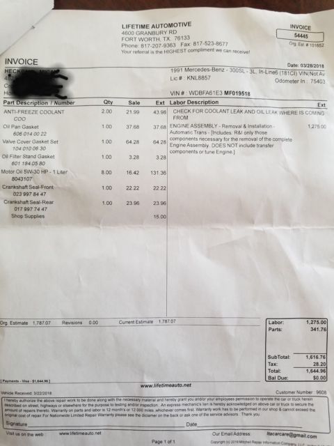 1991 Red Mercedes-Benz 300SL Convertible