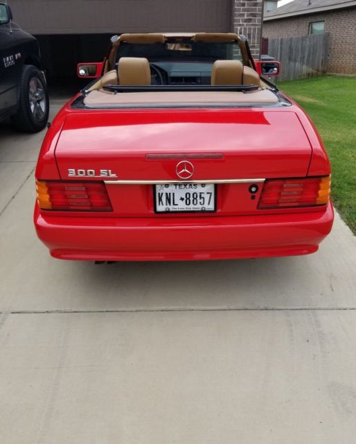 1991 Red Mercedes-Benz 300SL Convertible