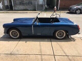 1962 custom blue Austin Healey Sprite convertible---NO TOP