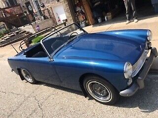 1962 custom blue Austin Healey Sprite convertible---NO TOP