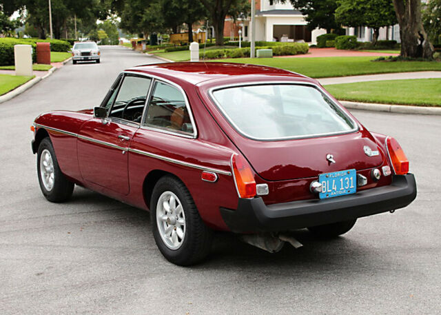 1974 Burgundy MG MGB Coupe