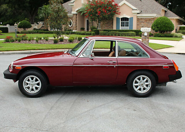 1974 Burgundy MG MGB Coupe