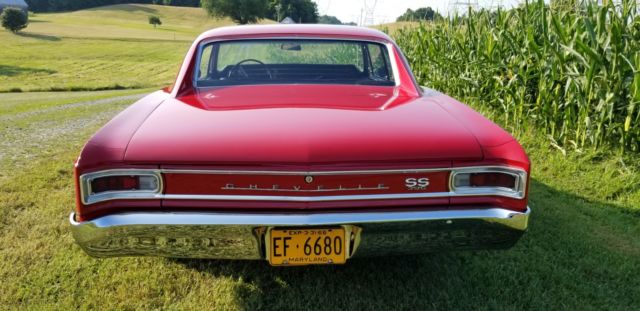 1966 Red Chevrolet Chevelle Coupe