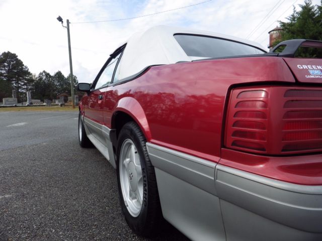 1992 Red Ford Mustang Convertible
