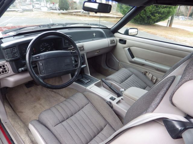 1992 Red Ford Mustang Convertible