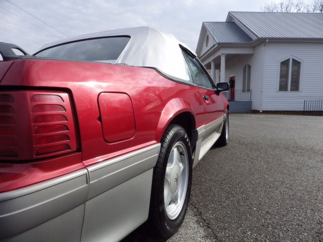 1992 Red Ford Mustang Convertible