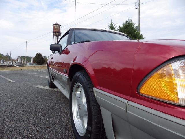 1992 Red Ford Mustang Convertible