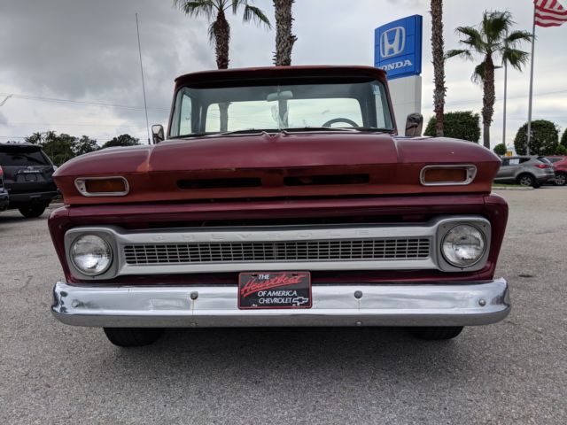 1966 MAROON Chevrolet C-10 Standard Cab Pickup