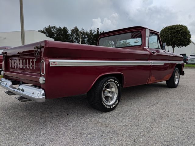 1966 MAROON Chevrolet C-10 Standard Cab Pickup