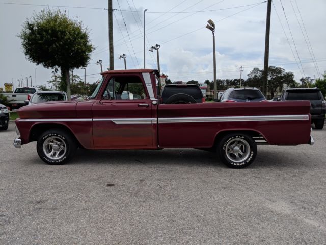 1966 MAROON Chevrolet C-10 Standard Cab Pickup