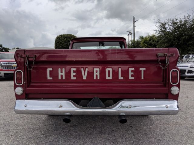 1966 MAROON Chevrolet C-10 Standard Cab Pickup