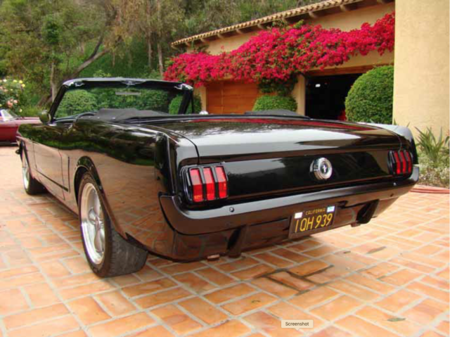 1965 Black Ford Mustang Convertible