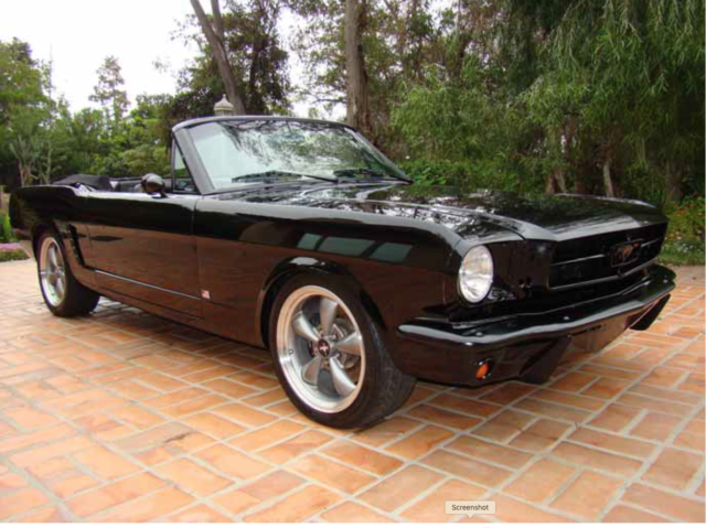 1965 Black Ford Mustang Convertible