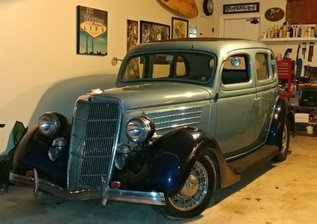 1935 Blue Ford Sedan Sedan