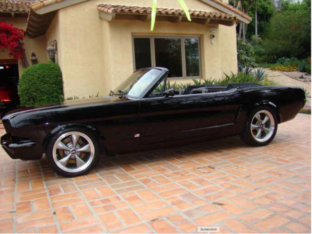 1965 Black Ford Mustang Convertible