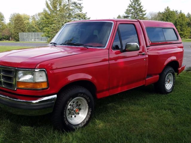 1992 Red Ford F-150 Regular cab short bed flareside