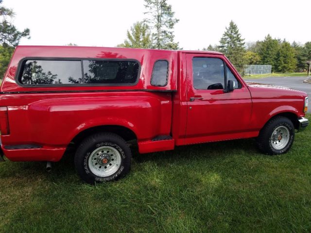 1992 Red Ford F-150 Regular cab short bed flareside