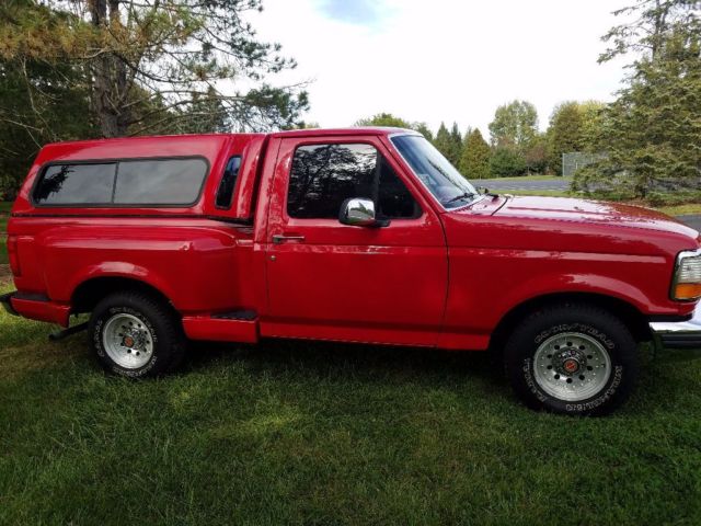 1992 Red Ford F-150 Regular cab short bed flareside