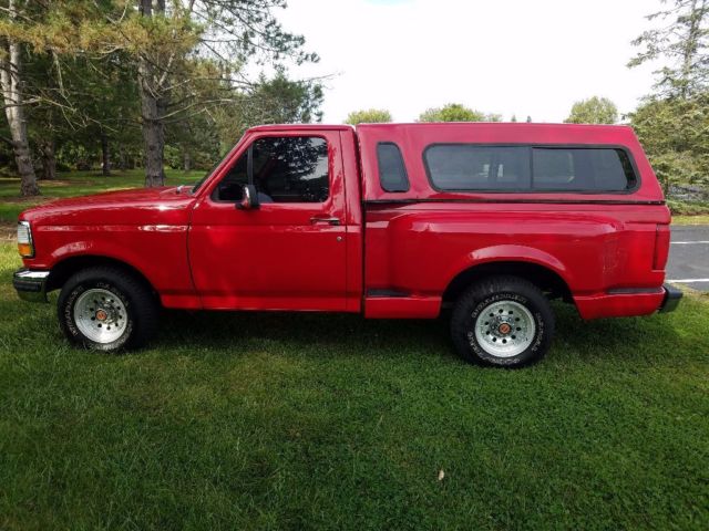 1992 Red Ford F-150 Regular cab short bed flareside